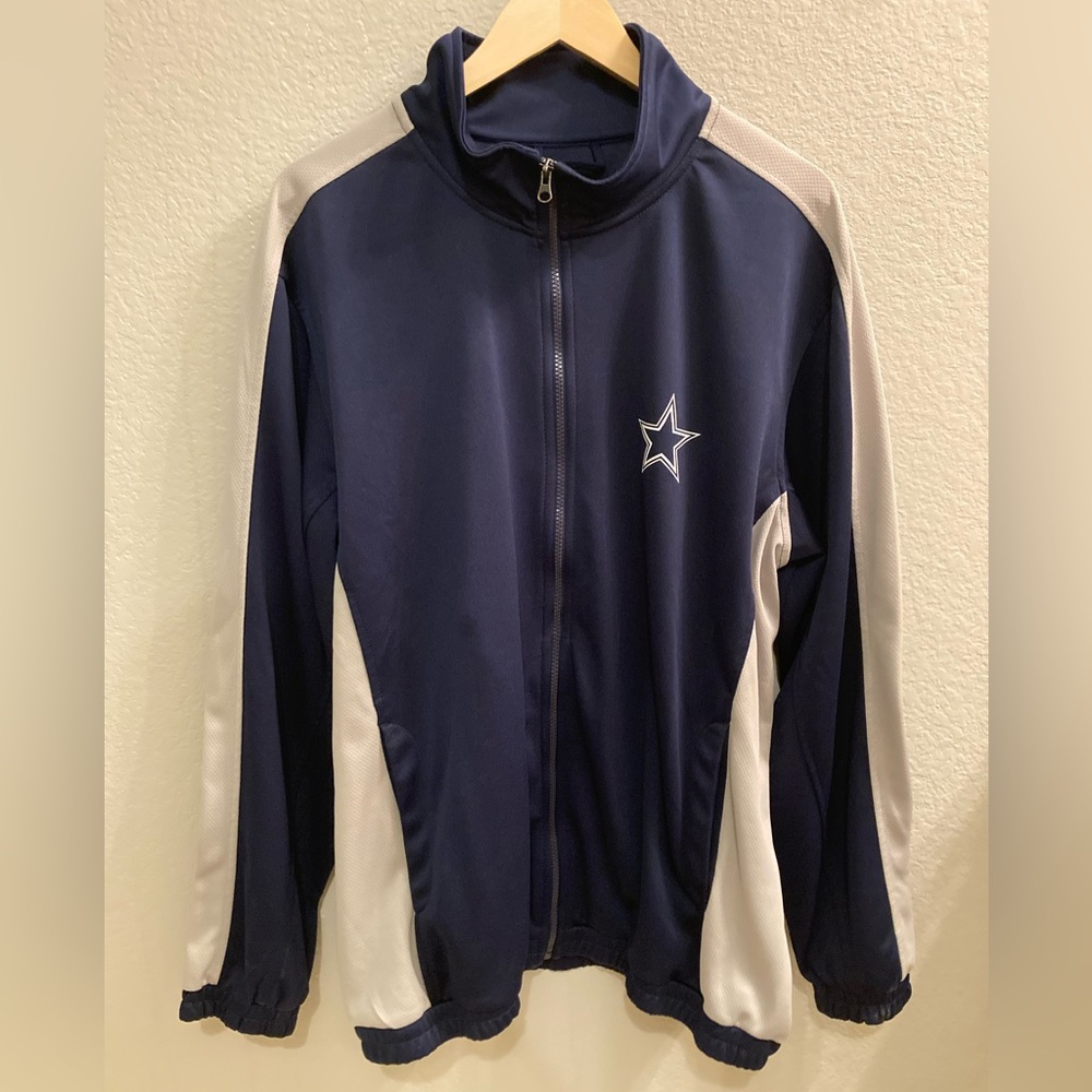 🏈NFL Dallas Cowboy’s zip up navy and grey jacket, men’s XL